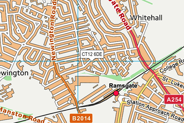 CT12 6DE map - OS VectorMap District (Ordnance Survey)