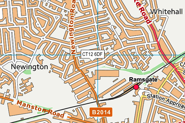 CT12 6DF map - OS VectorMap District (Ordnance Survey)