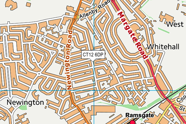 CT12 6DP map - OS VectorMap District (Ordnance Survey)