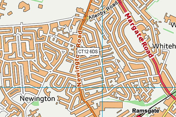 CT12 6DS map - OS VectorMap District (Ordnance Survey)