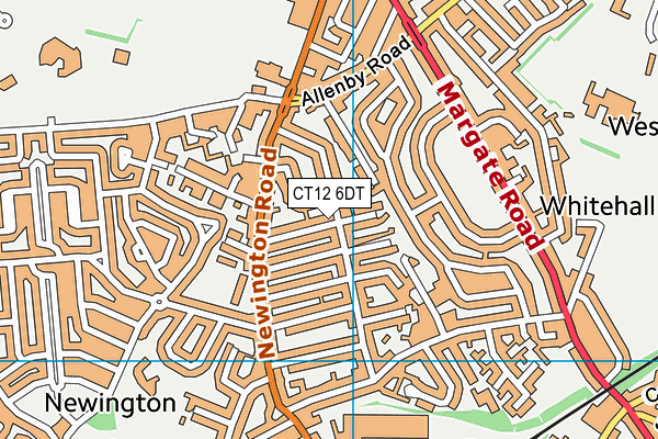 CT12 6DT map - OS VectorMap District (Ordnance Survey)