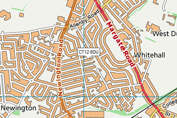 CT12 6DU map - OS VectorMap District (Ordnance Survey)