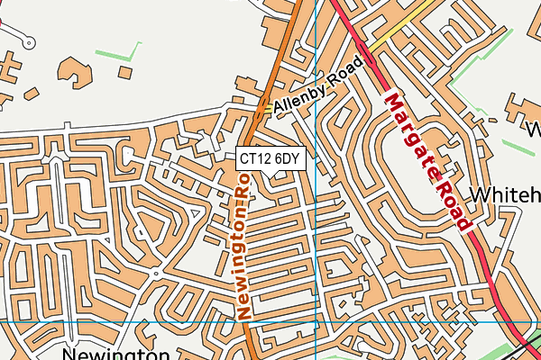 CT12 6DY map - OS VectorMap District (Ordnance Survey)