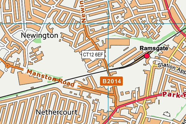 CT12 6EF map - OS VectorMap District (Ordnance Survey)