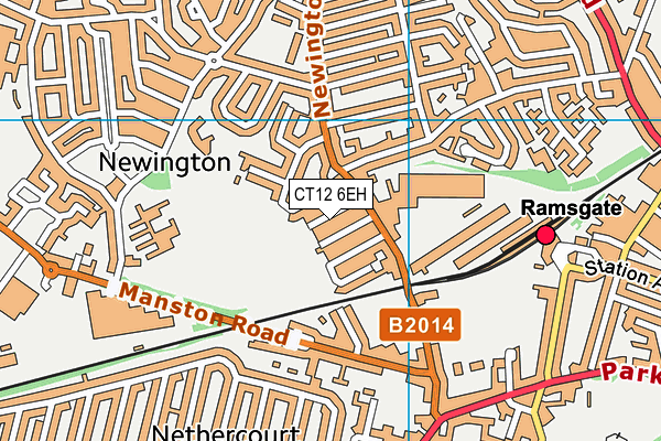 CT12 6EH map - OS VectorMap District (Ordnance Survey)