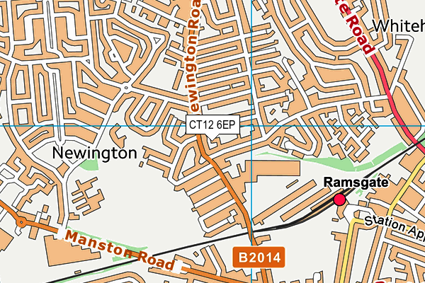 CT12 6EP map - OS VectorMap District (Ordnance Survey)