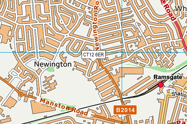 CT12 6ER map - OS VectorMap District (Ordnance Survey)