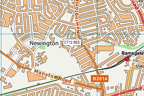 CT12 6ES map - OS VectorMap District (Ordnance Survey)