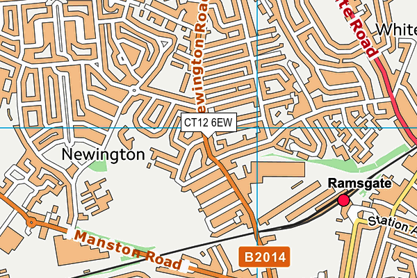 CT12 6EW map - OS VectorMap District (Ordnance Survey)