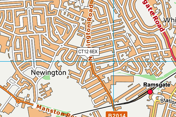 CT12 6EX map - OS VectorMap District (Ordnance Survey)
