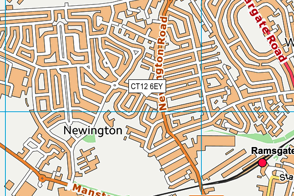 CT12 6EY map - OS VectorMap District (Ordnance Survey)