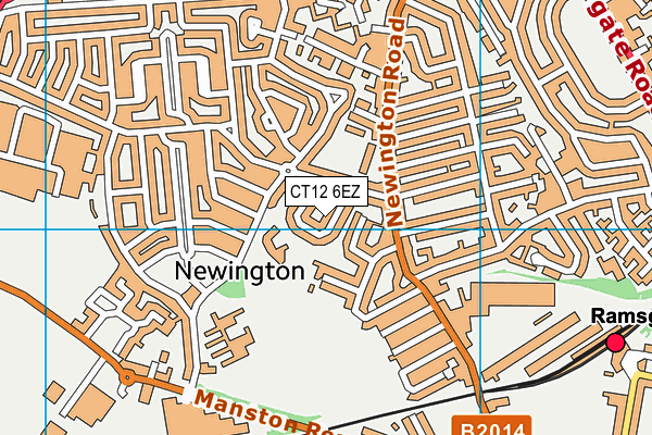 CT12 6EZ map - OS VectorMap District (Ordnance Survey)