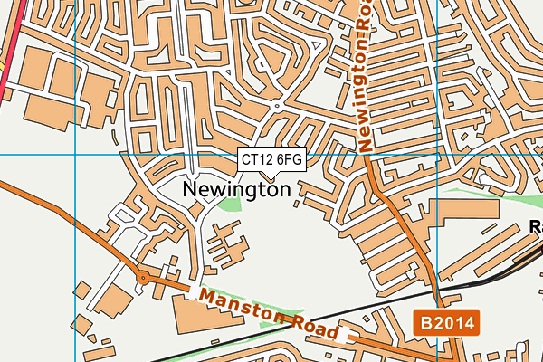 CT12 6FG map - OS VectorMap District (Ordnance Survey)