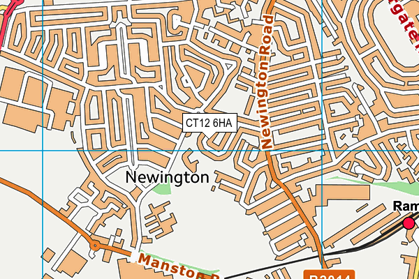 CT12 6HA map - OS VectorMap District (Ordnance Survey)