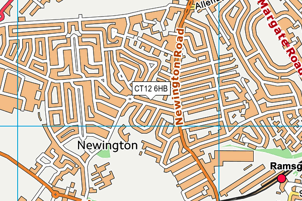 CT12 6HB map - OS VectorMap District (Ordnance Survey)
