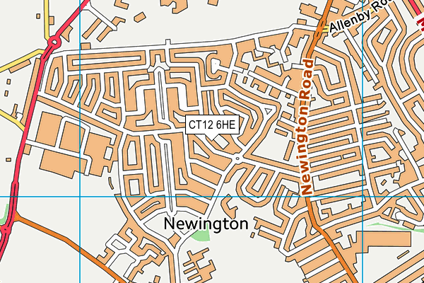 CT12 6HE map - OS VectorMap District (Ordnance Survey)