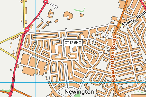 CT12 6HG map - OS VectorMap District (Ordnance Survey)