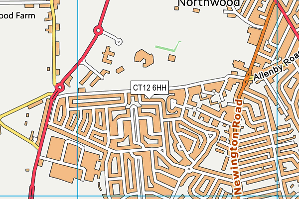 CT12 6HH map - OS VectorMap District (Ordnance Survey)
