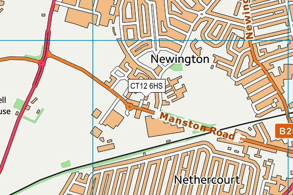 CT12 6HS map - OS VectorMap District (Ordnance Survey)