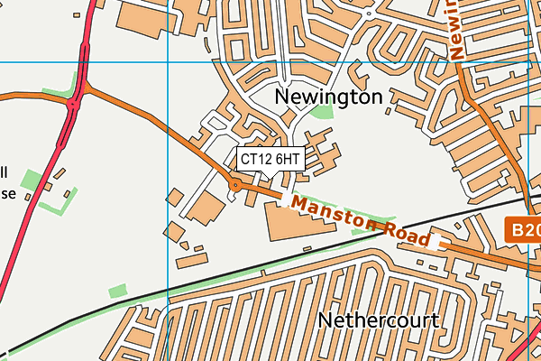 CT12 6HT map - OS VectorMap District (Ordnance Survey)