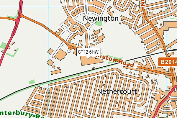 CT12 6HW map - OS VectorMap District (Ordnance Survey)