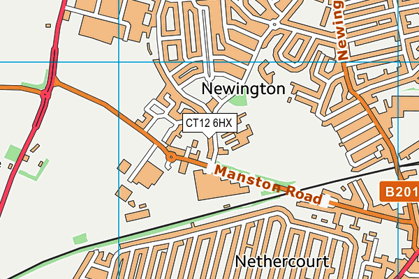 Newington Community Primary School map (CT12 6HX) - OS VectorMap District (Ordnance Survey)