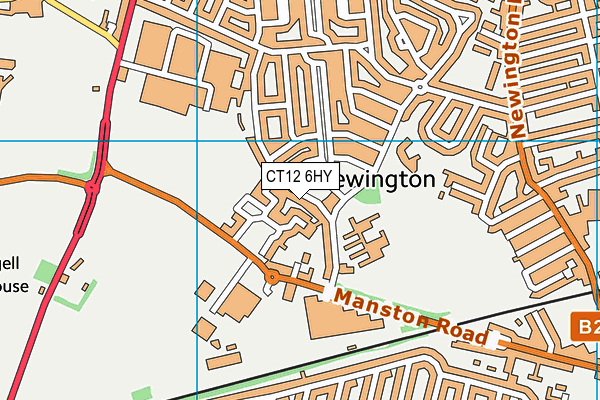 CT12 6HY map - OS VectorMap District (Ordnance Survey)