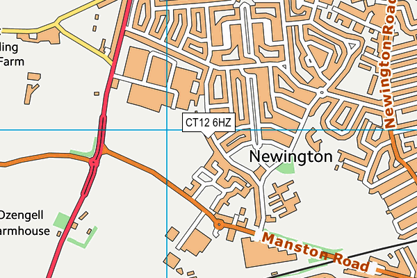 CT12 6HZ map - OS VectorMap District (Ordnance Survey)