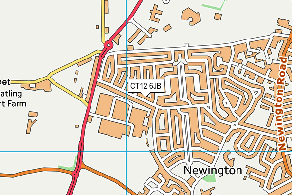 CT12 6JB map - OS VectorMap District (Ordnance Survey)