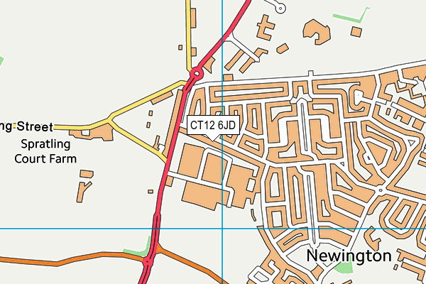 CT12 6JD map - OS VectorMap District (Ordnance Survey)