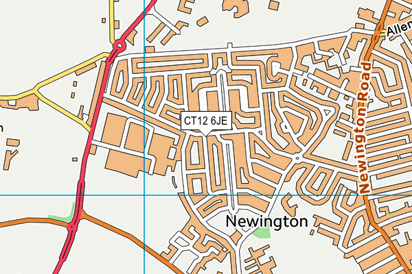 CT12 6JE map - OS VectorMap District (Ordnance Survey)