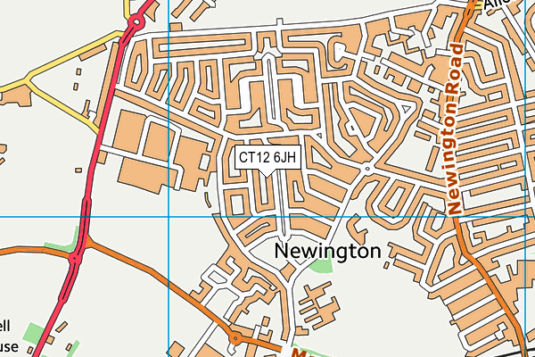 CT12 6JH map - OS VectorMap District (Ordnance Survey)