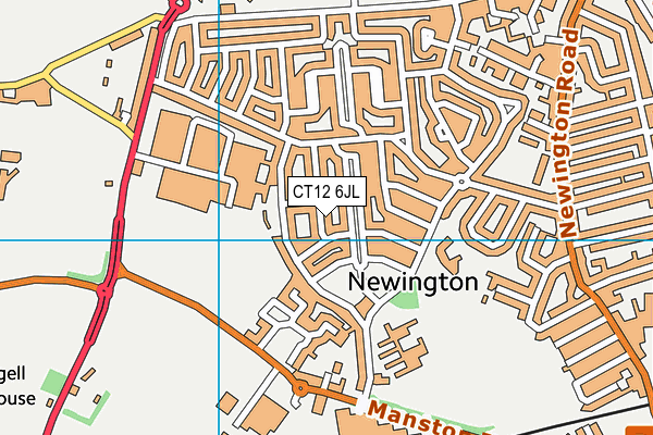 CT12 6JL map - OS VectorMap District (Ordnance Survey)