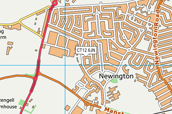 CT12 6JN map - OS VectorMap District (Ordnance Survey)