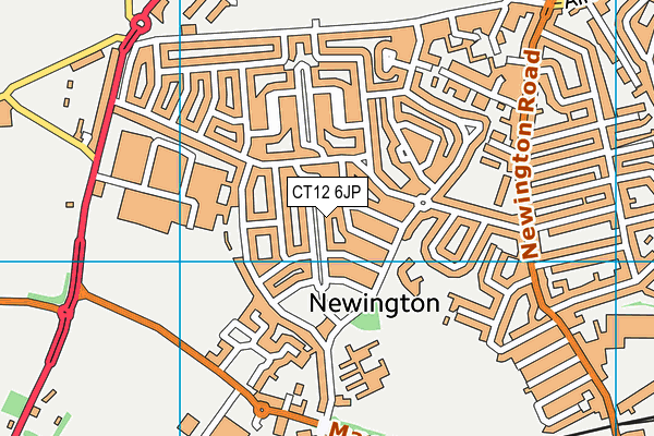 CT12 6JP map - OS VectorMap District (Ordnance Survey)