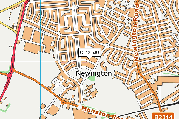 CT12 6JU map - OS VectorMap District (Ordnance Survey)