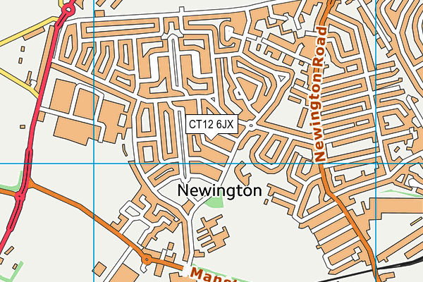 CT12 6JX map - OS VectorMap District (Ordnance Survey)