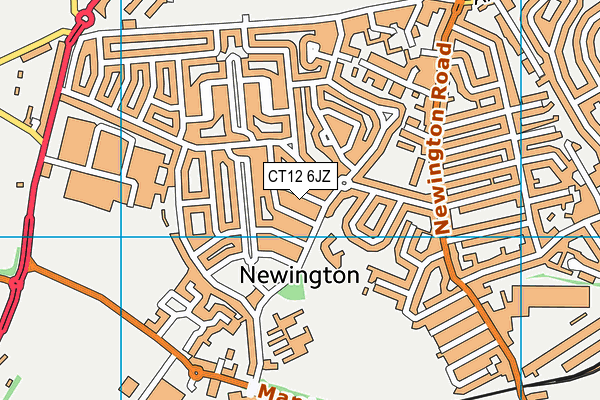 CT12 6JZ map - OS VectorMap District (Ordnance Survey)