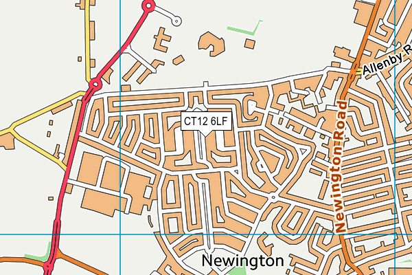 CT12 6LF map - OS VectorMap District (Ordnance Survey)