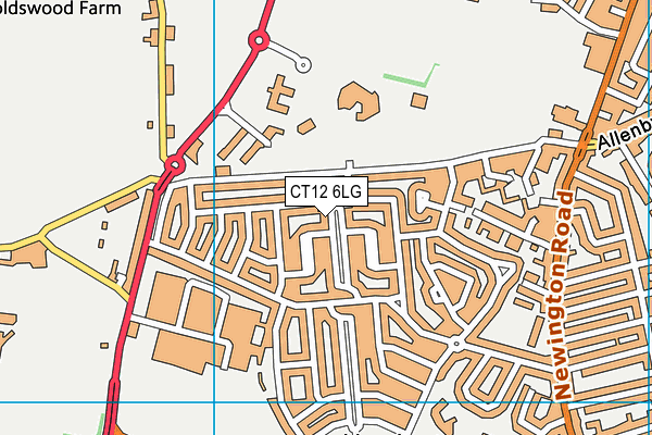 CT12 6LG map - OS VectorMap District (Ordnance Survey)