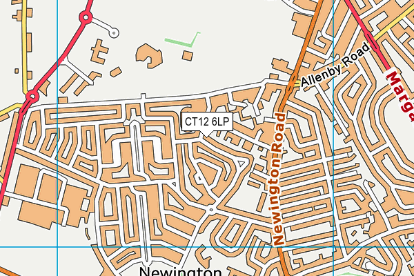 CT12 6LP map - OS VectorMap District (Ordnance Survey)