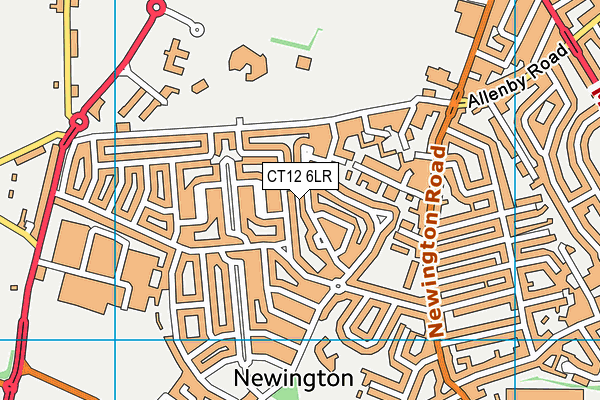 CT12 6LR map - OS VectorMap District (Ordnance Survey)
