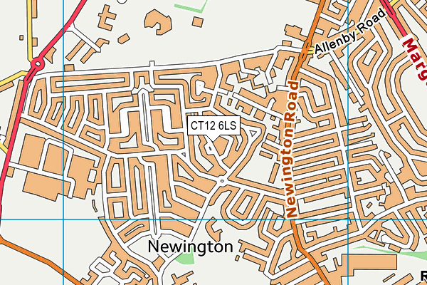 CT12 6LS map - OS VectorMap District (Ordnance Survey)