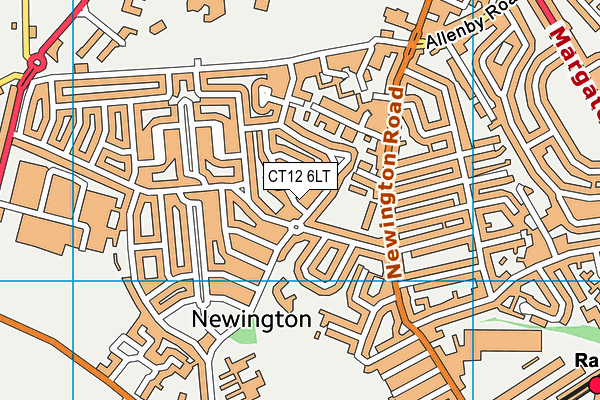 CT12 6LT map - OS VectorMap District (Ordnance Survey)
