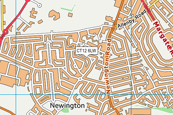 CT12 6LW map - OS VectorMap District (Ordnance Survey)