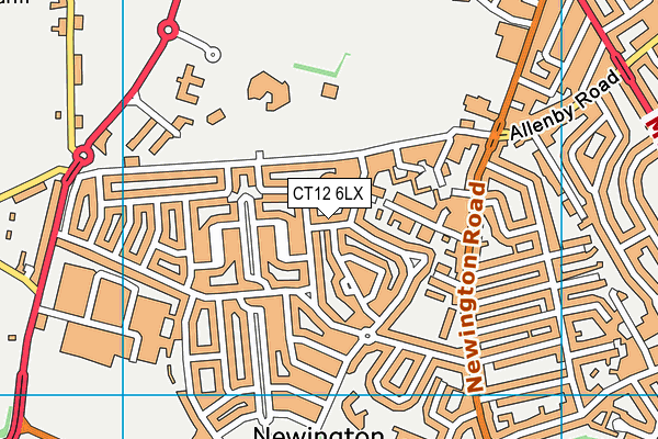 CT12 6LX map - OS VectorMap District (Ordnance Survey)