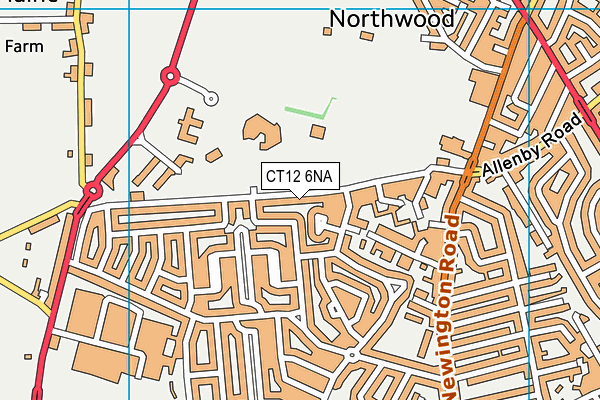 CT12 6NA map - OS VectorMap District (Ordnance Survey)