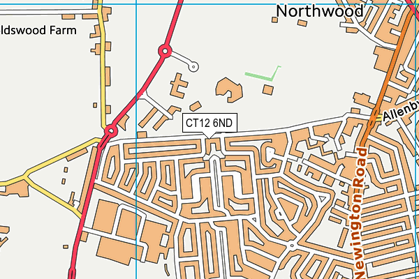 CT12 6ND map - OS VectorMap District (Ordnance Survey)