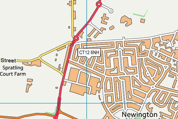 CT12 6NH map - OS VectorMap District (Ordnance Survey)