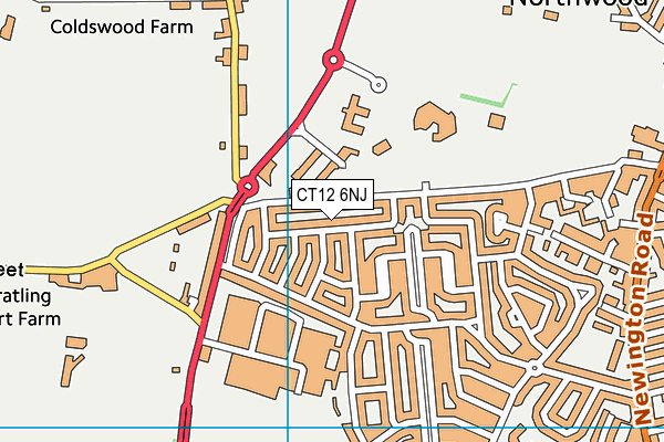 CT12 6NJ map - OS VectorMap District (Ordnance Survey)